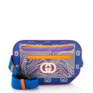 Gucci Vibrant Purple and Blue Crossbody Bag